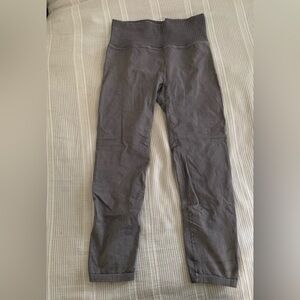Free People Gray Capri-Length Leggings with High-Rise Waistband